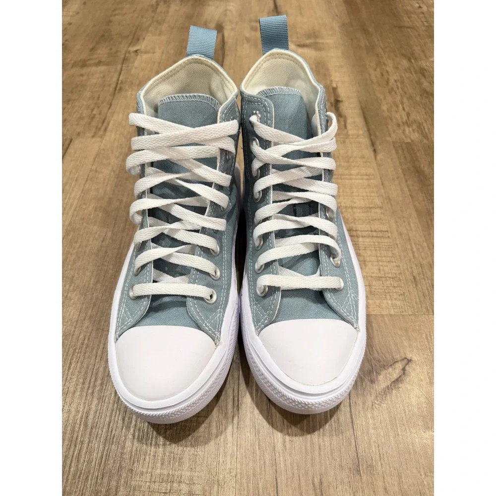 Converse Chuck Taylor All Star Move Kids Size 4 Blue Floral Platform Sneaker